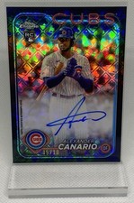 2024 Topps Chrome Logofractor Alexander Canario RC AUTO Black Refractor /10 Cubs
