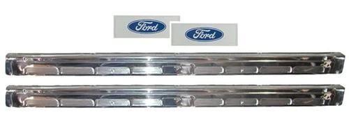 Door Sill Scuff Plates Blue Decals 1964 65 66 67 68 Mustang Coupe & Fastback