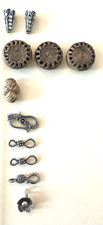 Assorted Metal Charms Pendents Lot of 11 Silvertone, Goldtone, Copper Floral