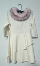 Janie and Jack 6 Dress Swiss Chalet Faux Fur Collar Formal Holiday Party