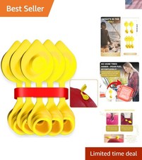 Durable 5pc Gas Can Vent Kit - Yellow Caps for Safe Fuel Transfer and No Spills