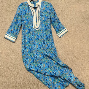 nico blue dresses Sleeveless Dress Dew / S The print features a midnight garden of delicate blossoms and birds inspired by 18th century chinoiserie lacquered screens Nicoblu Dress | eBay