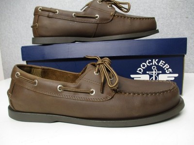 Dockers Vargas Brown Leather Classic Rubber Sole Boat Deck