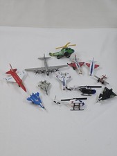Vintage Diecast Aircraft Helicopter Lot Mixed Brands USAF Army Police Planes