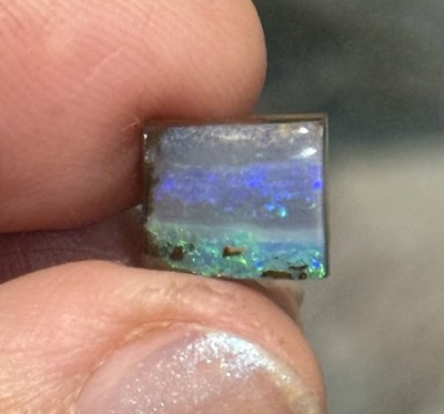 5.5ct 10x8x5mm Scenic Ocean Blue Green Australian Boulder Opal Cabochon Ring Gem