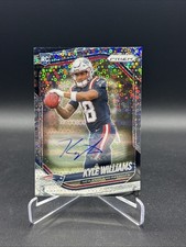 Kyle Williams 2025 Prizm No Huddle Silver Disco Auto Card# 336 NE Patriots RC