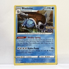 Pokémon TCG Blastoise Pokémon GO Holo Rare 17/78