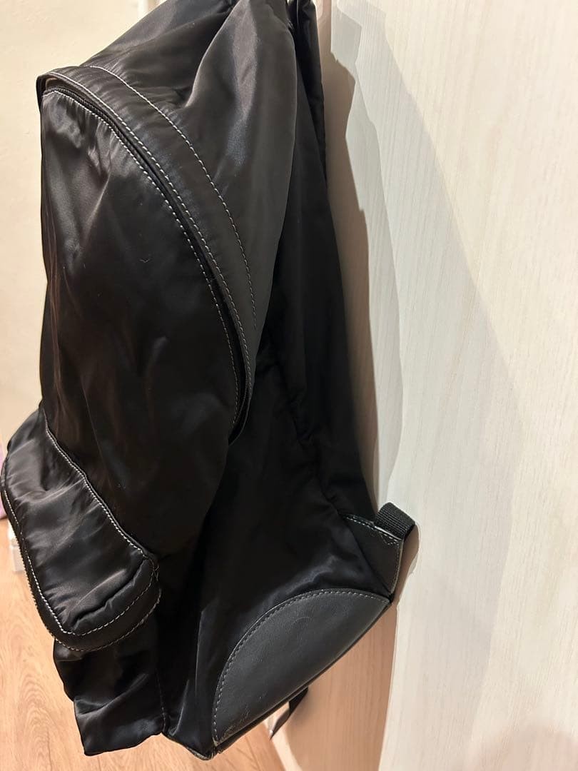 BEAMS Black Simple Backpack Backpack - image 2