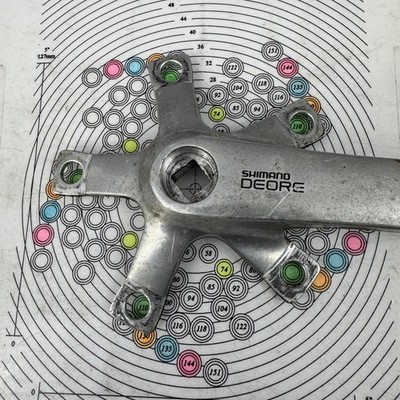 Vintage Shimano Deore FC-MT60 Crankset 175mm 110 BCD Square MTB