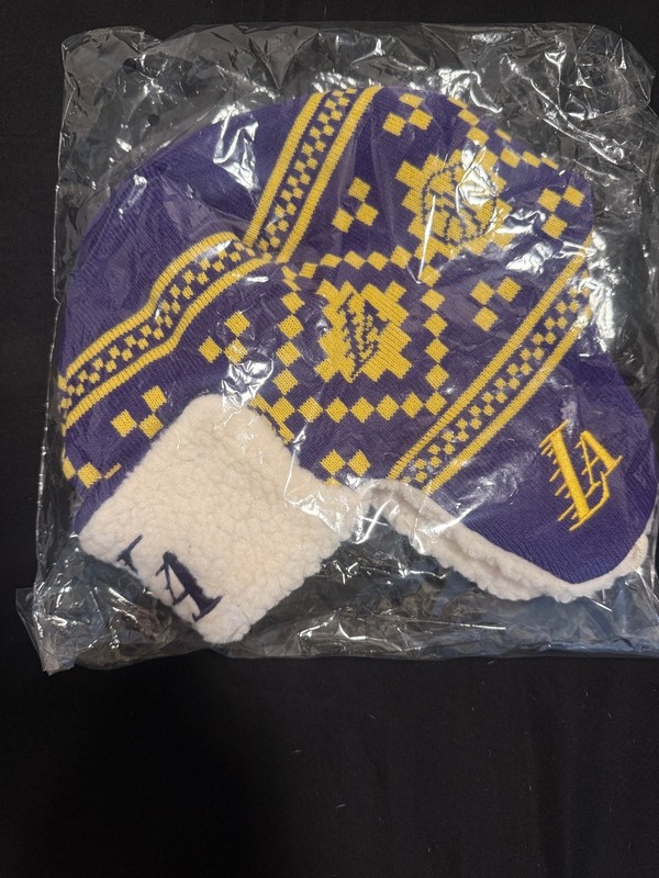 LA Los Angeles Lakers Winter Trapper Hat NBA Sherpa Ear Flap SGA 12/25/2025