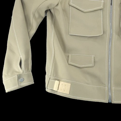Maison Margiela Jacket Mens Large Khaki Zip Contrast Stitch Utility Made Italy image 11