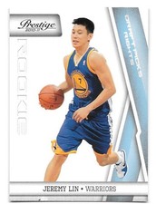 JEREMY LIN ROOKIE SERIAL /999 2010-11 PANINI PRESTIGE DRAFT PICKS 187 WARRIORS