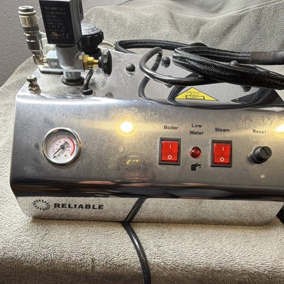 #ad #ad Reliable Steam Generator Iron Boiler Base w Iron Corded Silver Black $285.00