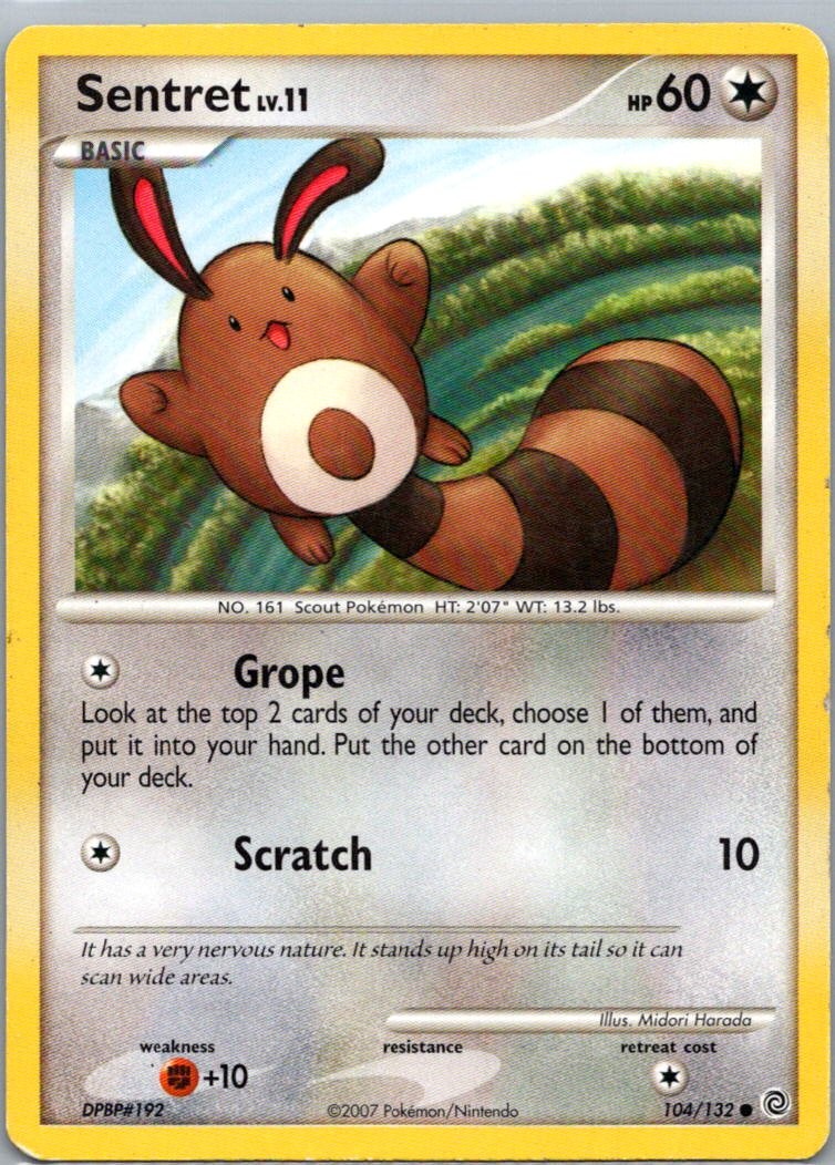 Pokemon TCG Sentret 104/132 Secret Wonders LP