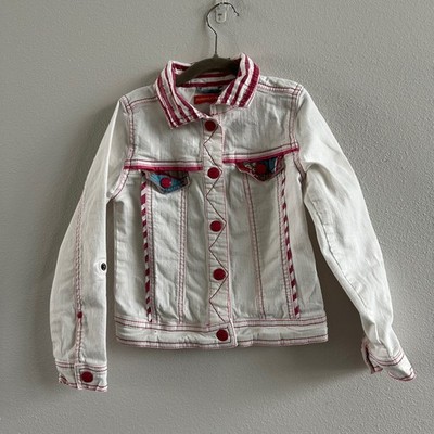 Desigual White Denim Jacket Girl's Size 7/8