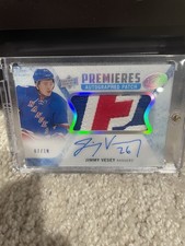 2016-17 Upper Deck Ice Premieres Auto Patch Jimmy Vesey 7/10