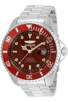 Invicta Pro Diver 35722 Herren Automatik Uhr 47mm rotes Zifferblatt Edelstahl ''