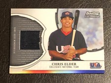 2011 Bowman Sterling Chris Elder Card #USAR-CE Mint PATCH Rookie RC USA Baseball