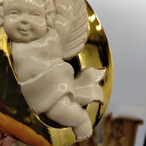 Vtg Christmas Noel Wall Plaques Hanging Decor Plastic Letters Cherubs Burwood - Picture 14 of 23