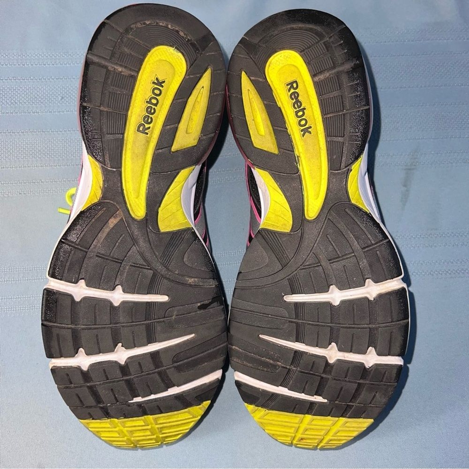 Reebok Running Mono Fusion Mesh Sneakers Tennis Shoes 8.5 Black Neon thumbnail 8