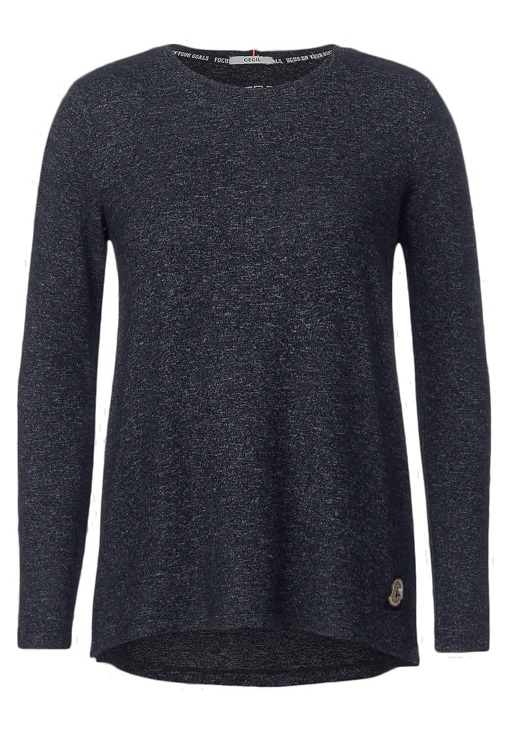 Длинное платье Cecil Cosy - Maglia Melange Blu - Taglia M Abbigliamento Donna