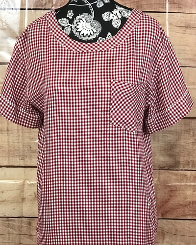 Madewell Women XS Plaid White/Red Woven Dress Relaxed Fit Pockets Keyhole Back - Picture 2 of 14