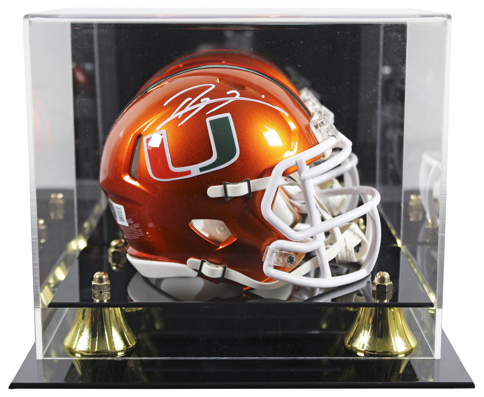 Ray Lewis Autographed Signed Miami Authentic Flash Speed Mini Helmet W/ Case Beckett Witnessed 