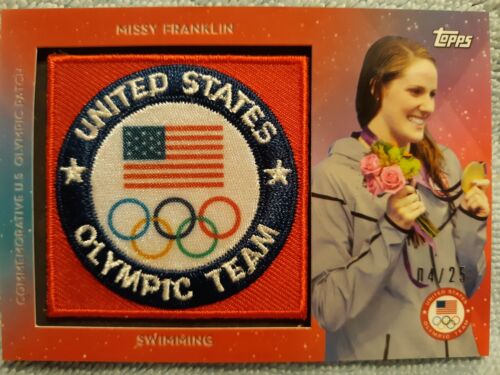 MISSY FRANKLIN 2016 Topps US OLYMPIC TEAM LOGO PATCH CARD /25 #USAP-MF swimming - Picture 1 of 2