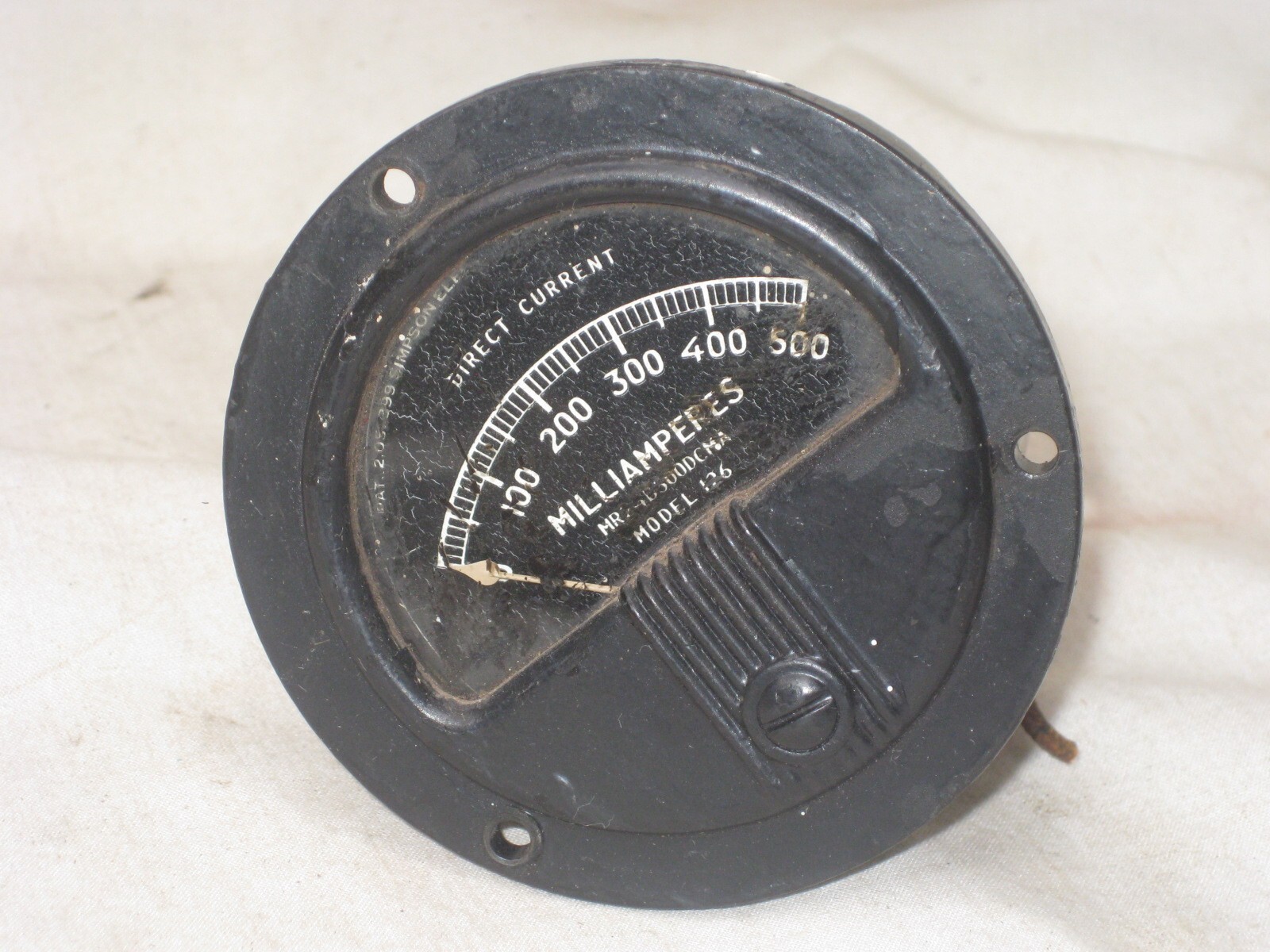 vintage DIRECT CURRENT MILLIAMPERES MODEL 126 meter analog gauge ...