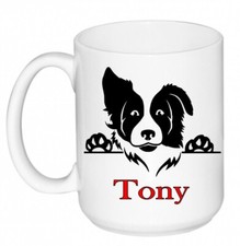 TAZZA LATTE MUG BORDER COLLIE + NOME TUO IDEA REGALO CON SCATOLA  DOG cane
