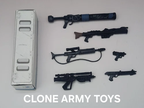 Star Wars Weapons Lot DC 15 17 Blaster Riffle Droid Gun Clone Vintage Collection