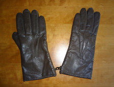 Vintage Women's Grandoe Brown Leather Gloves w/Cashmere Blend Lining in size 7.5