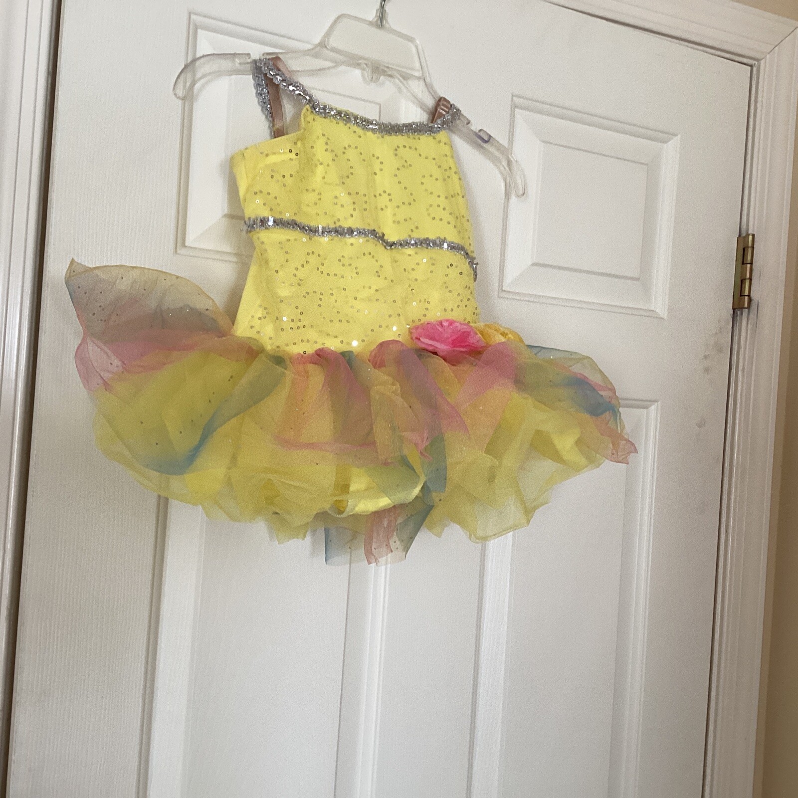 Weissman Dance costume  Girls Yellow sequins tutu… - image 1
