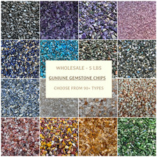 WHOLESALE 5 lbs Genuine Crystal Chips, Choose 90 Types Natural Gemstone Chips