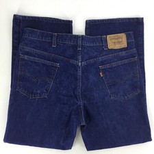 Vintage Mens Sz 38X28 READ Blue Jeans Levis Orange Tab Dark Wash USA Made