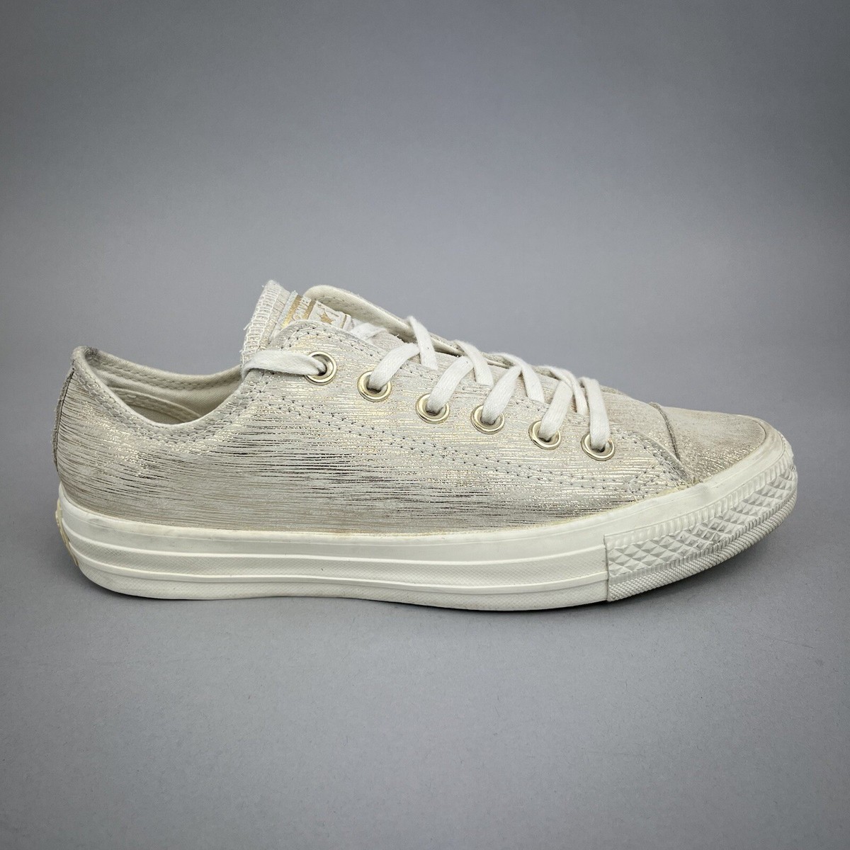 Converse Chuck Taylor All Stars Egret Metallic Gold Leather Low