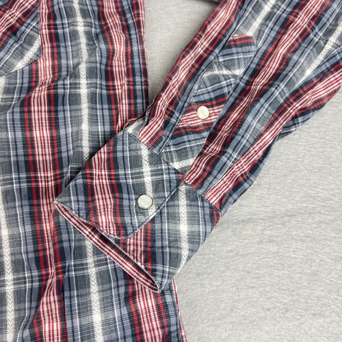 Resistol Double R Shirt Pearl Snap Western Mens Large 100% Cotton Cowboy Plaid - Picture 2 of 10