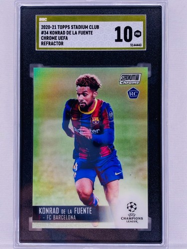 Konrad De La Fuente GOLD PRISTINE SGC 10 2020 Stadium Club Refractor #34 *413