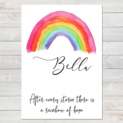 After Every Storm there is a Rainbow personalisierter Kinderzimmerdruck
