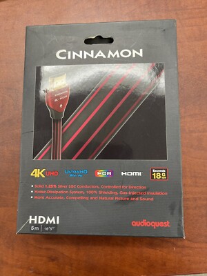 AudioQuest Cinnamon 18 gbps HDMI 5 Meter Cable Brand new