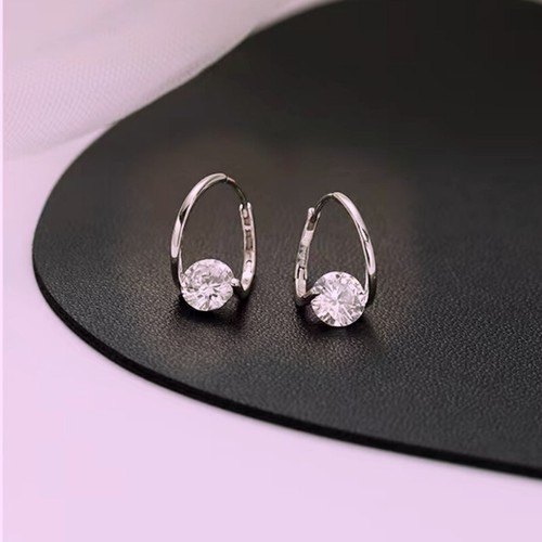 Damen Edelstahl Ohrringe Diamant Ohrringe Mode Wassertropfen - Bild 22 von 26
