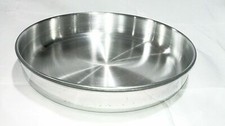 2x Aluminium Pizza Plate Aluminium Heavy Pizza Oven Plate Pan Catering 2'' Deep 