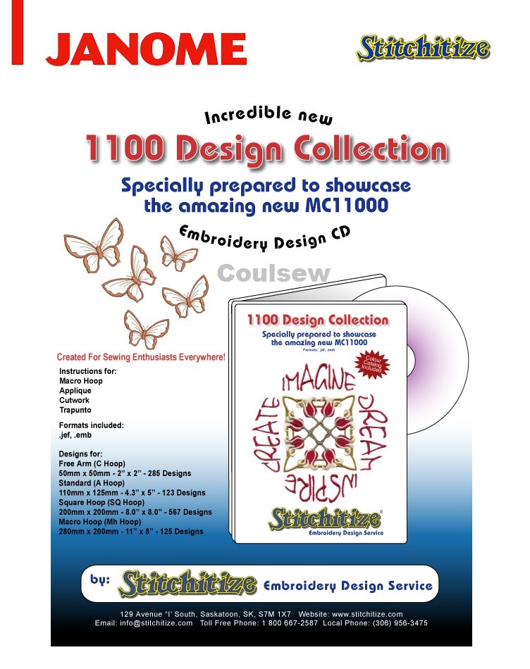 Janome 11000 Embroidery Designs