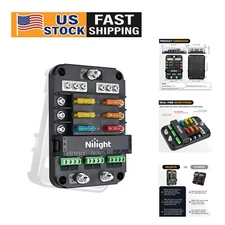 6-Way Fuse Relay Block with ACC Control for Safe Automotive Wiring Solutions