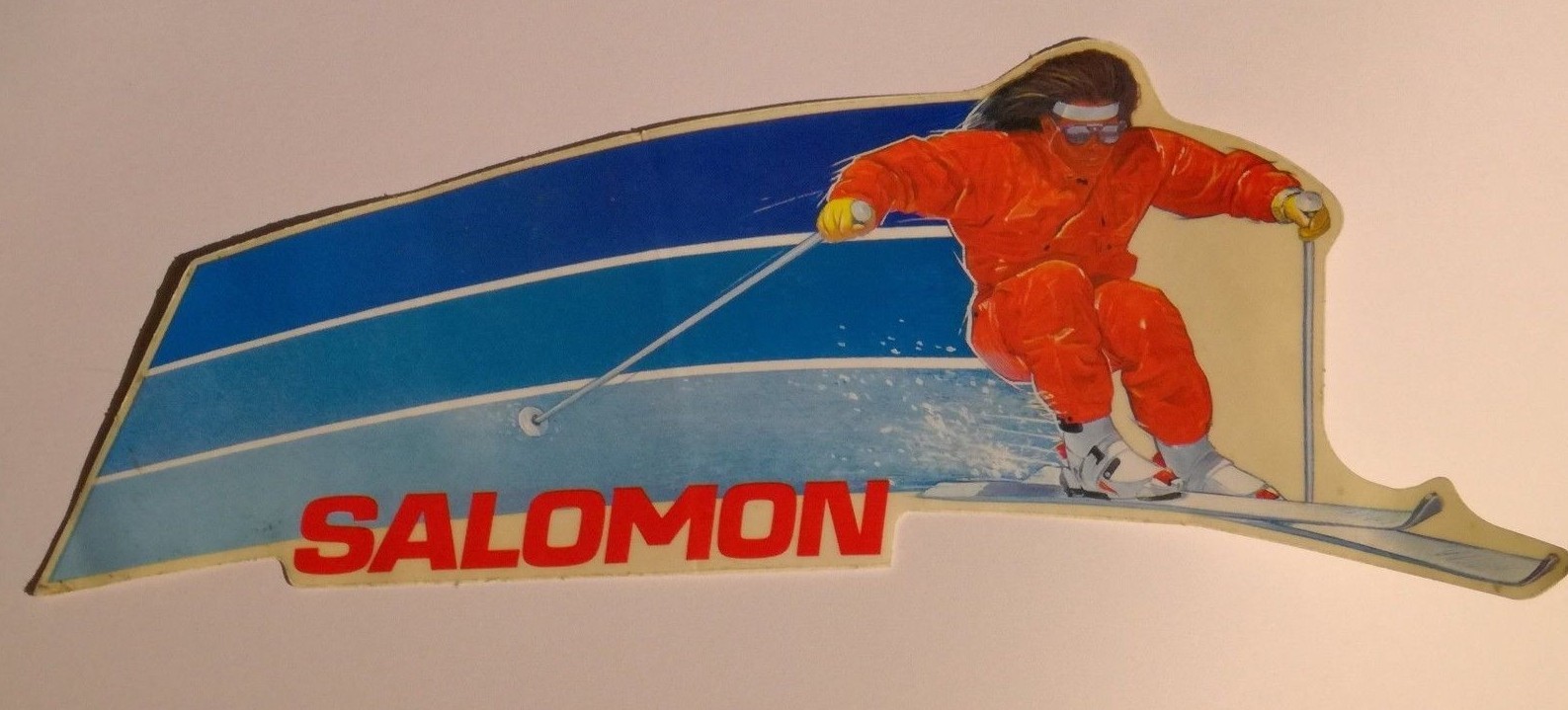 Adesivo Sticker SALOMON Pubblicità oldo raro ann '80rtswear spor sci board