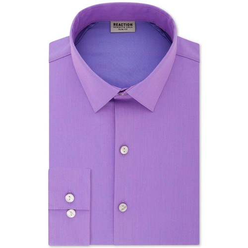 Kenneth Cole Reaction Men's Slim-Fit All Stretch Solid Dress Shirt, - Picture 5 of 5