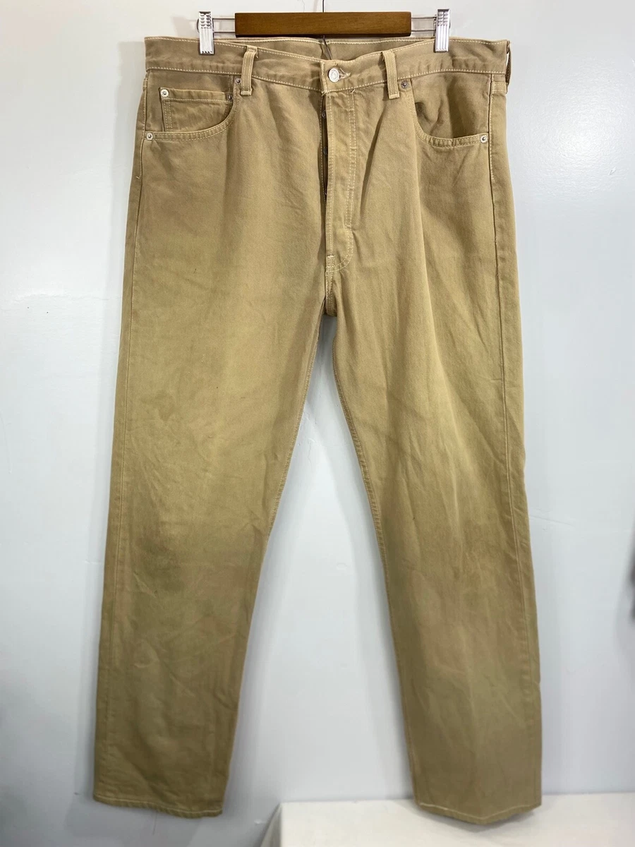 Levi s 38 X 34 501 Button Fly Straight Leg Jeans Red Tag 741 eBay