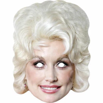 FUNKYBUNKY Dolly Parton Retro Celebrity Card Face Mask - Ready To Wear - Fancy Dress