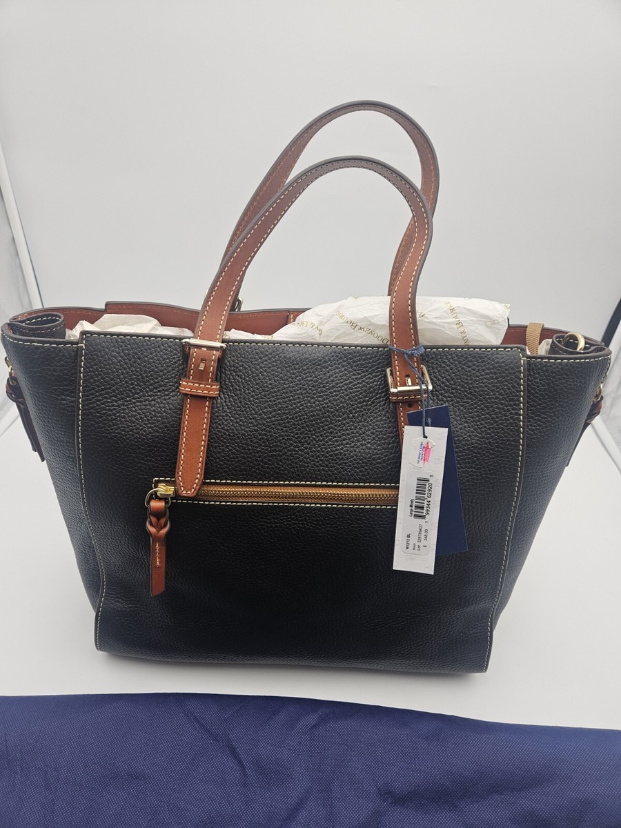 Pebble Grain Black Dooney And Bourke Tote Dooney Bourke Black Tan