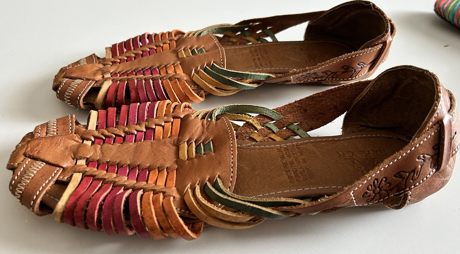 Huarache Mexican Woman’s Multicolor Leather Sanda… - image 3